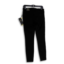 NWT Womens Black Flat Front Zipper Pocket Skinny Leg Ankle Pants Size 6 alternative image