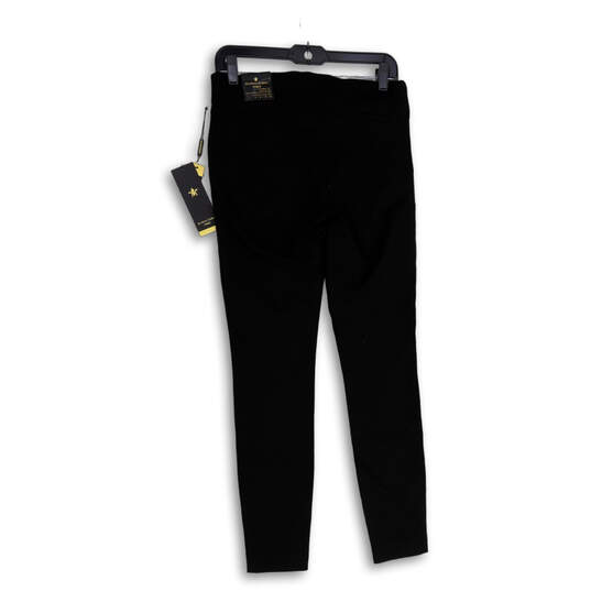 NWT Womens Black Flat Front Zipper Pocket Skinny Leg Ankle Pants Size 6 image number 2