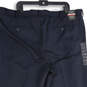 NWT Mens Navy Blue Pleated Slash Pocket Straight Leg Dress Pants Size 44x32 image number 4