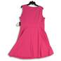 NWT Womens Pink Round Neck Stretch Sleeveless Knee Length A-Line Dress Size 14 image number 2