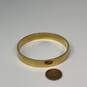Designer Kate Spade Gold-Tone Shiny Wide Band Round Bangle Bracelet image number 3