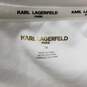 Karl Lagerfeld Paris White Gold Logo Pullover Sweatshirt Women's 1X image number 2