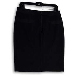 Womens Blue Geometric Back Zip Knee Length Straight & Pencil Skirt Size 6 alternative image