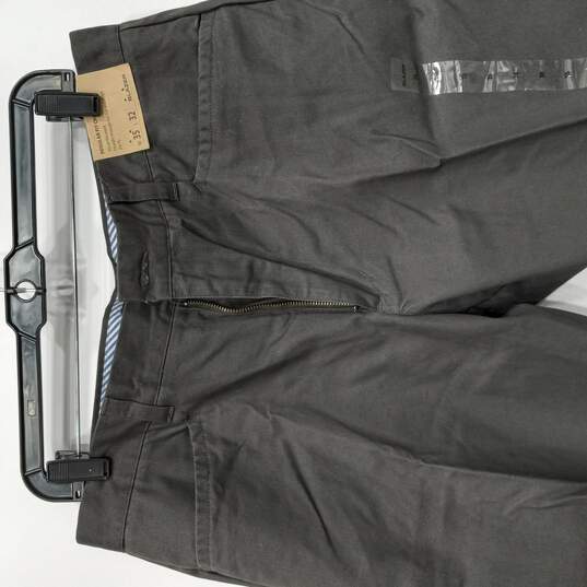 Blazer Men's Regular Fit Gray Cotton Dress Pants 35x32 NWT image number 5