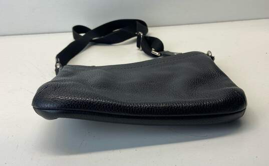 Coach Pebble Leather Crossbody Bag Turn-Lock Closure Silver Hardware Black image number 5