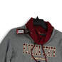 NWT Womens Gray Red Cowl Neck Long Sleeve Pullover Sweatshirt Size S image number 3