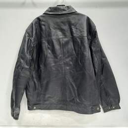 St. John's Bay Men's Black Full Zip Bomber Jacket Size  L alternative image