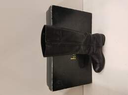 Ralph Lauren Sanya Black Leather Mid Zip Boots Shoes Women's Size 6 M alternative image
