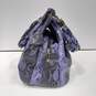 Charming Charlie Purple And Black Faux Snakeskin With Striped Lining Handbag image number 4