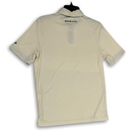 Mens White Short Sleeve Spread Collar Side Slit Stretch Polo Shirt Size XS alternative image