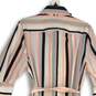NWT The Limited Womens Multicolor Striped Belted 3/4 Sleeve Shirt Dress Size 12 image number 4