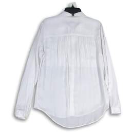 Loft Womens White Long Sleeve Front Pockets Collared Button-Up Shirt Size S alternative image