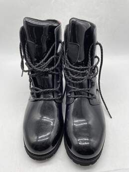 Womens Ballard Black Lace Up Waterproof Lace Up Ankle Rain Boots Size 9.5 alternative image
