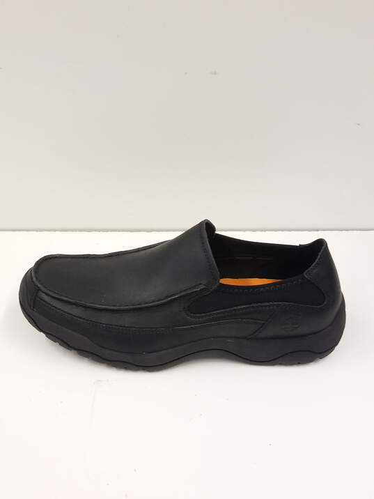 Timberland Black Leather Slip On Shoes Men's Size 8 image number 1