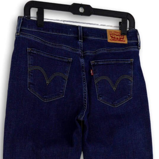 Womens Blue Denim Classic Medium Wash Pockets Straight Leg Jeans Size 6 image number 4