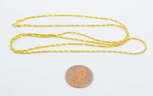 14K Gold Twisted Fancy Chain Necklace 3.1g image number 5