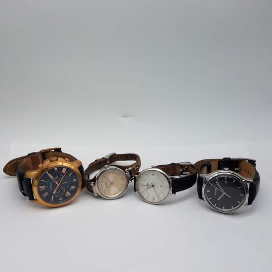 Fossil Mixed Models Quarts Analog Watch Bundle of Four image number 2