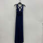 Womens Blue V-Neck Sleeveless Pullover Long Maxi Dress Size Small image number 1