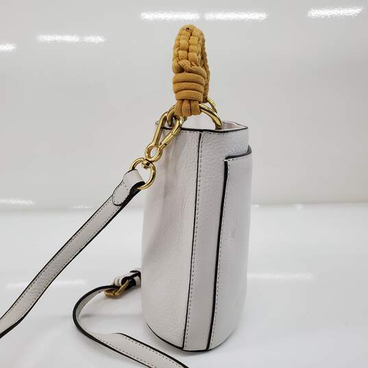Vince Camuto White Leather Crossbody Bag image number 3