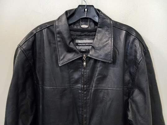 Vintage Michael Michelle Men's Black Leather Jacket Size L image number 5