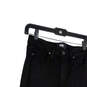 Womens Black Denim Dark Wash Pockets  Ripped Knee Skinny Leg Jeans Size 26 image number 3