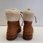 Timberland Courmayeur Valley 6 Inch Waterproof Faux-Fur Brown Nubuck Boots Women's Size 8 image number 4