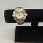 Designer Betsey Johnson Gold-Tone Crystal Stone Classic Analog Wristwatch image number 1