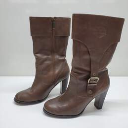Harley-Davidson Women's Brown Genuine Leather Boots Heels Size 8.5