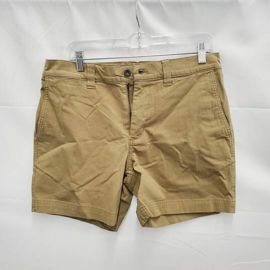 Filson's MN's Cotton Blend Flat Front Chino Tan Shorts Size 32 image number 1