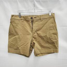 Filson's MN's Cotton Blend Flat Front Chino Tan Shorts Size 32
