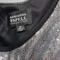 Women's Adrianna Papell Black Velvet with Silver Sequin A-Line Dress Sz 8 image number 3