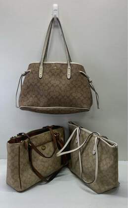 Coach Assorted Lot of 3 Signature Canvas Bags