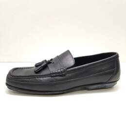 Bally Black Leather Tassel Loafers Men's Size 8.5