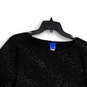 NWT Womens Black White Round Neck 3/4 Sleeve Pullover Blouse Top Size XL image number 3