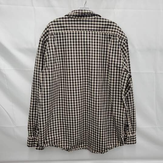 Filson's MN's Checkered Brown & Beige 100% Cotton Long Sleeve Shirt Size XL image number 2
