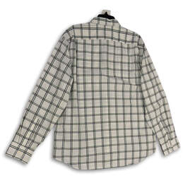 NWT Mens White Check Long Sleeve Pockets Collared Button-Up Shirt Size XL alternative image