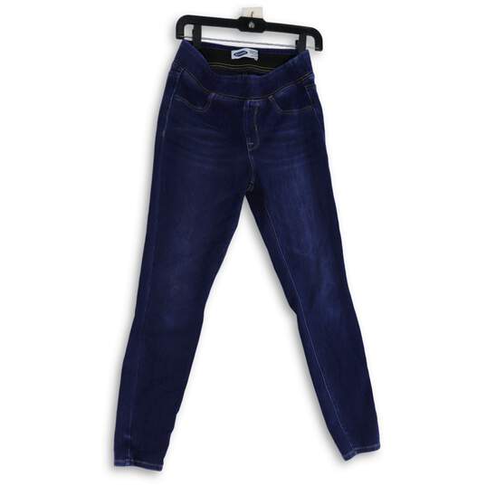 Womens Blue Denim Elastic Waist Pull-On Skinny Legs Jegging Jeans Size 6 image number 1