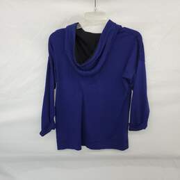 LRL Lauren Jeans Co. Purple & Black 1/4 Button Hoodie WM Size M NWT alternative image