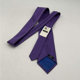 NWT Mens Purple Silk Striped Adjustable Classic Pointed Designer Neck Tie alternative image