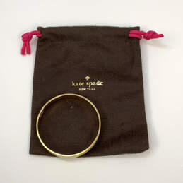 Designer Kate Spade Gold-Tone Yellow Round Bangle Bracelet With Dust Bag alternative image