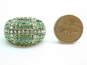 Heidi Daus Gold Tone Green Swarovski Crystal Dome Ring 15.5g image number 4