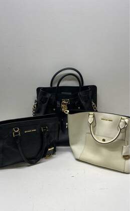 Michael Kors Assorted Bundle Lot Set of 3 Leather Handbags