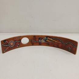 Australia Hand Painted & Crafted Boomerang Wine Bottle Holder
