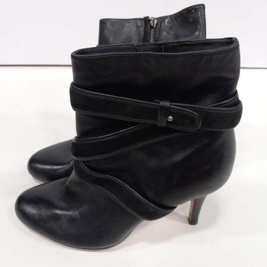 Womens Black Air Talia Zip Almond Toe Stiletto Ankle Booties Size 8.5B image number 3