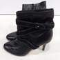 Womens Black Air Talia Zip Almond Toe Stiletto Ankle Booties Size 8.5B image number 3