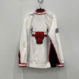 Mitchell & Ness Mens Red White Chicago Bulls Warm Up Windbreaker Jacket Sz 48 XL alternative image