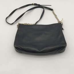 Womens Black Gold Inner Pockets Adjustable Strap Zipper Crossbody Bag