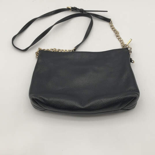 Womens Black Gold Inner Pockets Adjustable Strap Zipper Crossbody Bag image number 1