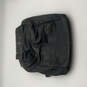 Womens Leather Black Adjustable Shoulder Strap Inner Pockets Zipper Backpack image number 1