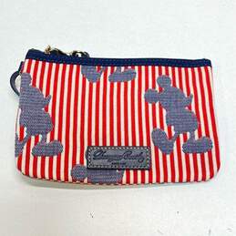 Dooney & Bourke Mickey Red Stripes Pouch Wristlet Wallet